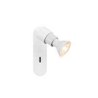 Bodová - LA 1008230 PURI 2.0 Basic nástěnné a stropní svítidlo, vypínač, kulaté, 1x max. 6W GU10, bílé - BIG WHITE (SLV)