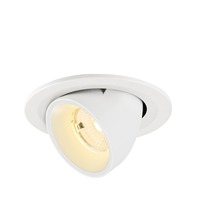 Kruhová - LA 1009413 NUMINOS® GIMBLE S Stropní vestavné svítidlo, 3000 K, 55°, IP20, kulaté, bílé - BIG WHITE (SLV)