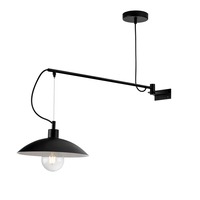 Dekorativní - FAN I-ELDORADO-AP-NER Nástěnné svítidlo Eldorado, černé, 1 x E27, 83 x 30 x 128 cm - FANEUROPE