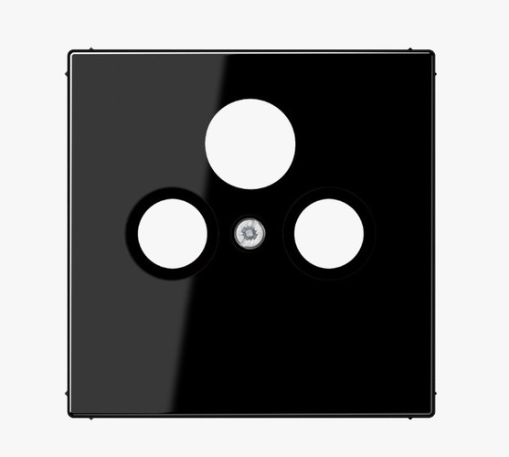 Vypínače a zásuvky - JU LS990SATSW Kryt pro Universal Sat/TV krabičku černý LS 990 SAT SW - JUNG - foto 1