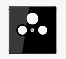 Vypínače a zásuvky - JU LS990SATSW Kryt pro Universal Sat/TV krabičku černý LS 990 SAT SW - JUNG