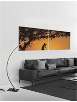 Stojací lampy - NV 9348092 Stojací lampa BRETON černý hliník a akryl LED 40W 230V 3000K IP20 stmívatelné - NOVA LUCE