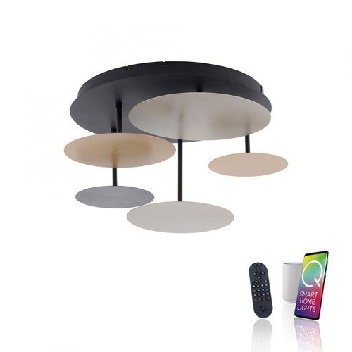 Kruhová - PN 6081-70 Q-PIATO Paul Neuhaus LED stropní svítidlo Q-PIATO Smart Home stmívatelné CCT ZigBee 2700-5000K - PAUL NEUHAUS - foto 1