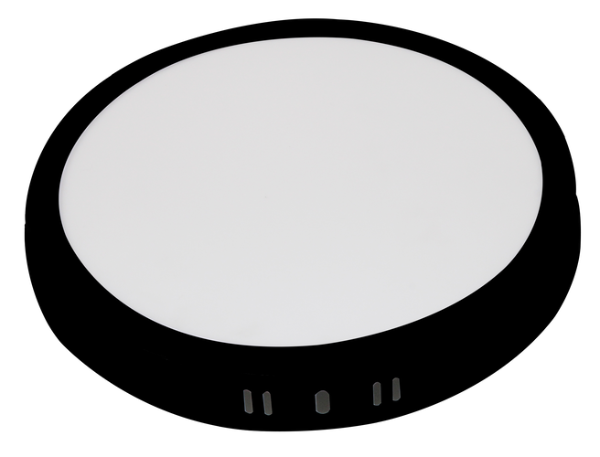 LED panely - 24W LED povrchový panel Round 3CCT Black - foto 1