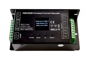 Ovladače a stmívače pro jednobarevné LED pásky - IMPR 843054 Deko-Light řídící jednotka DMX/RDM 4 CH CC dekodér 12-50V DC DMX512 4CH