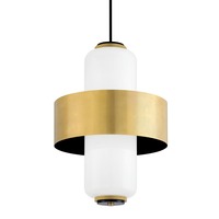 Válec - HVLG 275-46-CE Závěsné svítidlo MELROSE mosaz/sklo mosaz/opál E14 6x40W - HUDSON VALLEY (Corbettt)