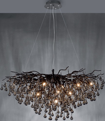Dekorativní - PN 2192-18 Svítidlo závěsné ICICLE černé 10x G9 40W - PAUL NEUHAUS - foto 1
