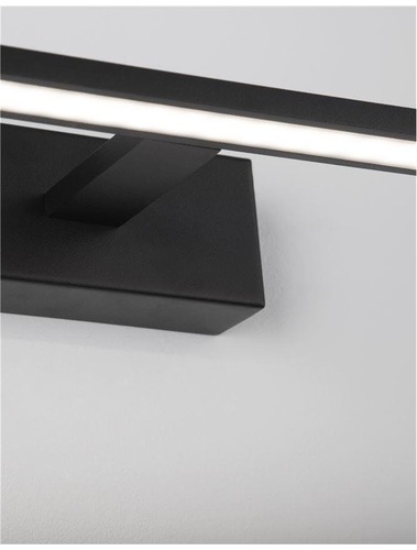 K zrcadlu - NV 9053302 Nástěnné svítidlo nad obrazy a zrcadla LIVIA černý hliník a akryl LED 30W 230V 3000K IP44 - NOVA LUCE - foto 1