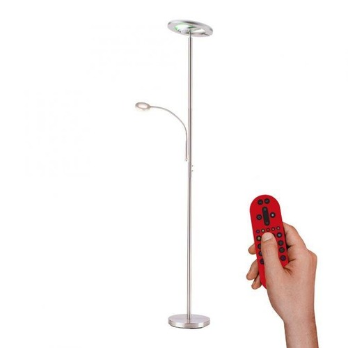 Stojací lampy - LD 11858-55 ROCCO LED stojací svítidlo, barva ocel, s aplikací, dálkový ovladač, stmívatelné MEDION RGB+2700-5000K - LEUCHTEN DIREKT / JUST LIGHT - foto 1
