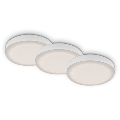 Kruhová - BRI 7061436 3ks sada LED vestavné svítidlo, pr. 7,5 cm, 3 W, 350 lm, bílé (starý kód: BRI 7061-436) - BRILONER - foto 1