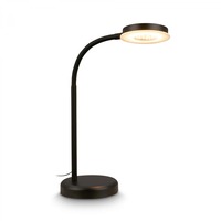 Stolní lampy pracovní - BRILO 7585015 Megg lampička na psací stůl – 12W, 800lm, LED, stmívatelné, dotykový vypínač, teplá bílá, černá - BRILO