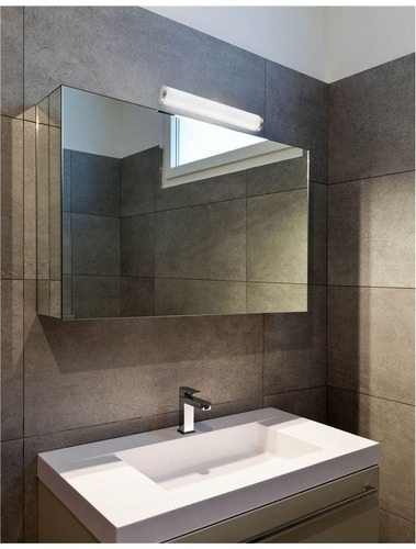 Podélná - NV 602202 Nástěnné svítidlo POLO opálové sklo a nikl satén E14 2x5W 230V IP44 bez žárovky - NOVA LUCE - foto 1