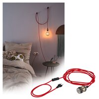 Subtilní - P 79770 Závěsné svítidlo Neordic Eldar vč. zástrčky E27 max. 1x20W červená/leštěná - PAULMANN