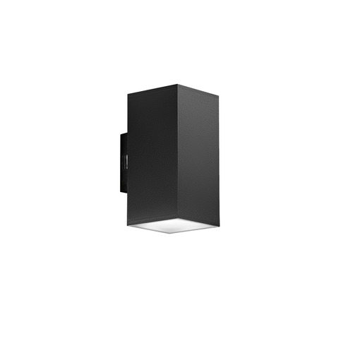 Nástěnná - FAN LED-W-POLO-Q2-NER Venkovní nástěnné svítidlo LED POLO polykarbonát černá 2x8W 1960lm CCT IP65 16x7,8x9,9 cm - FANEUROPE - foto 1