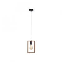 Hranatá - LD 15651-18 FRANKY LED závěsné svítidlo, černá, dřevěný rám, kov, 1 ramenné - LEUCHTEN DIREKT / JUST LIGHT