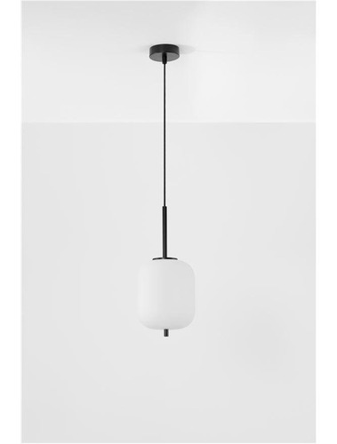 Koule - NV 9624075 Závěsné svítidlo LATO černý kov a opálové sklo E14 1x5W 230V IP20 bez žárovky - NOVA LUCE - foto 1