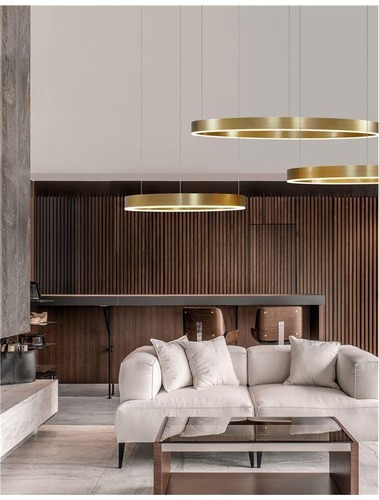 Kruhová - NV 9190655 Závěsné svítidlo MOTIF zlatý mosazný hliník a akryl LED 55W 230V 3000K IP20 stmívatelné - NOVA LUCE - foto 1