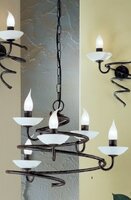 Vícečetná - OR LU 1552/5 Závěsné svítidlo 5xE14 antik/sklo, průměr 55cm, výška 35cm - ORION