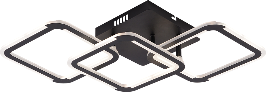 LED stropní svítidla Optonica - LED stropní lampa CCT 45W černá stmívatelné + dálkové ovládání - foto 1