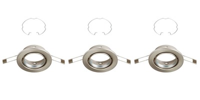 Kruhová - BRI 7110032 3ks sada vestavné svítidlo, pr. 8,6 cm, matný nikl (starý kód: BRI 7110-032) - BRILONER