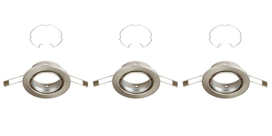 Kruhová - BRI 7110-032 3ks sada vestavné svítidlo, pr. 8,6 cm, matný nikl - BRILONER - foto 1
