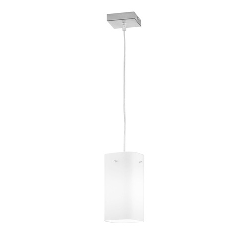 Hranatá - FAN I-SQUARE/S1 Závěsné svítidlo SQUARE chrom/bílá, 1xE27, 10x10x23 cm - FANEUROPE - foto 1