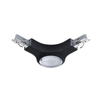 Lišty a příslušenství - P 96997 URail rohová spojka L s osvětlením 123x57mm 5,3W černá - PAULMANN
