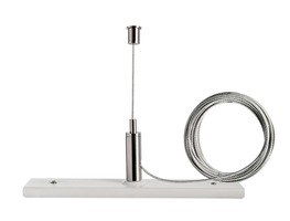 Lišty a příslušenství - IMPR 720034 Deko-Light 1-fázový kolejnicový systém, D One závěsný držák 3m lanko, 220-240V bílá RAL 9016 120 mm - LIGHT IMPRESSIONS