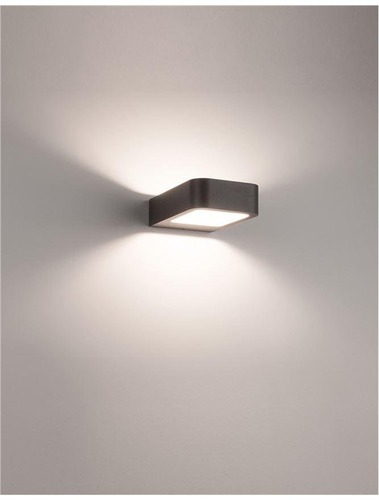 Nástěnná - NV 713312 Venkovní nástěnné svítidlo ACQUA tmavě šedý hliník akrylový difuzor LED 5W 3000K 110-265V 38st. IP54 - NOVA LUCE - foto 1