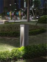 Sloupková - NV 9540208 Venkovní sloupkové svítidlo BARCO šedý beton skleněný difuzor LED 6W 3000K 120-230V IP65 - NOVA LUCE