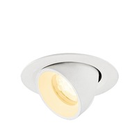 Kruhová - LA 1010057 NUMINOS® GIMBLE XS Stropní vestavné svítidlo, 3000 K, 40°, IP20, kulaté, bílé - BIG WHITE (SLV)