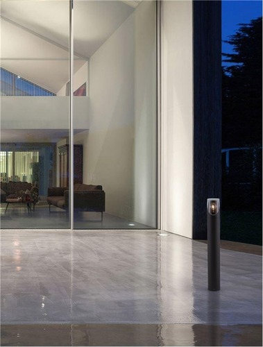 Sloupková - NV 9492730 Venkovní sloupkové svítidlo SELENA antracitový hliník a čirý akryl E27 1x12W 220-240V bez žárovky IP65 - NOVA LUCE - foto 1
