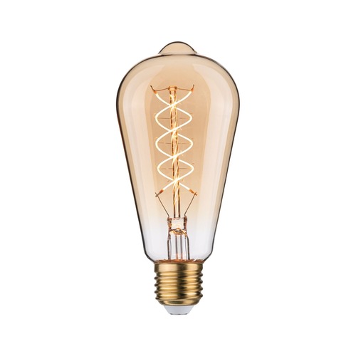 E27 - P 29242 Rustic Shine Standard 230V LED žárovka E27 Filament S-Form 4,2W 1800K stmívatelné zlatá - PAULMANN - foto 1