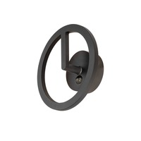 Nástěnná - LA 1007916 Q-RING nástěnné svítidlo, senzor, 3000 K, IP54, černá - BIG WHITE (SLV)