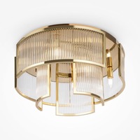 Kruhová - M MOD174CL-06G Stropní svítidlo Frame E14 6x60W zlatá kov sklo designové - MAYTONI