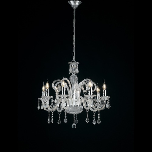 Dekorativní - FAN I-246/00900 Závěsné svítidlo Cristallo, průhledné, 8 x E14, 70 x 135 cm - FANEUROPE - foto 1