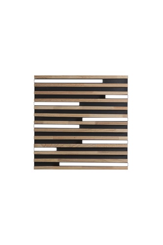 Dekorativní - FAN LED-KUMA-Q41-NER Stropní LED svítidlo Kuma (černá, dřevo) 24 W, CCT 2700 / 3200 / 4000 K, 41 x 41 x 5,2 cm - FANEUROPE - foto 1