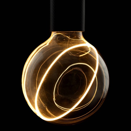 E27 - LA 1008160 LED Iluze Globe 125 se skloněným vrcholem LED žárovka, kouřový efekt, E27, PHASE, 5W, 2200K - BIG WHITE (SLV) - foto 1