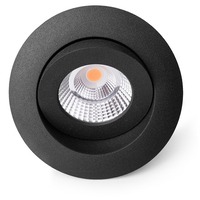 Kruhová - SLC 3234443 Zápustné svítidlo Allround Gyro 10W černé 2700K 520lm 230V - TLG