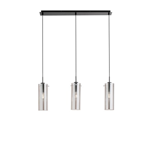 Dekorativní - FAN I-MAGIC-SQ3-NER Závěsné svítidlo Magic, černá/kouřová, 3 x E27, 79 x 150 cm - FANEUROPE - foto 1