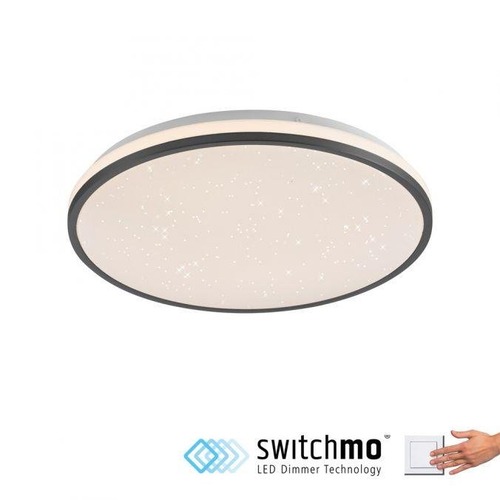 Kruhová - LD 14294-18 KYLE LED stropní svítidlo hvězdné nebe černé krokově stmívatelné 3000K - JUST LIGHT - foto 1