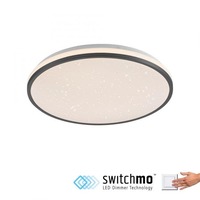 Kruhová - LD 14294-18 KYLE LED stropní svítidlo hvězdné nebe černé krokově stmívatelné 3000K - JUST LIGHT