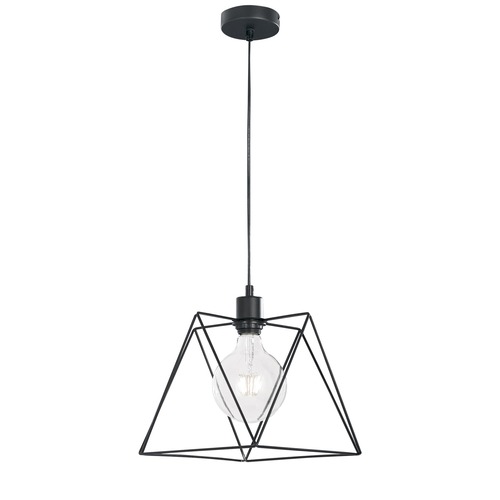 Dekorativní - FAN I-SANTANA-L-S1 Závěsné svítidlo SANTANA POLIGONALE černá, 1xE27, 25 x 25 x 130 cm - FANEUROPE - foto 1
