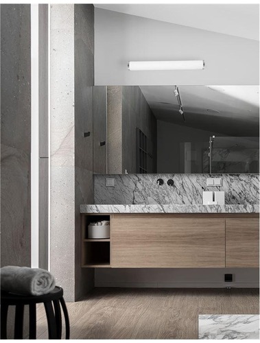 Podélná - NV 602201 Nástěnné svítidlo POLO opálové sklo a nikl satén E14 3x5W 230V IP44 bez žárovky - NOVA LUCE - foto 1