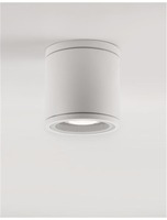 Přisazená - NV 9040061 Venkovní stropní svítidlo CERISE bílý litý hliník a skleněný difuzor GU10 1x7W IP54 220-240V bez žárovky - NOVA LUCE
