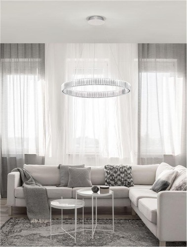 Kruhová - NV 9333067 Závěsné svítidlo AURELIA chromovaný kov a křišťál LED 47W 230V 3500K IP20 stmívatelné - NOVA LUCE - foto 1