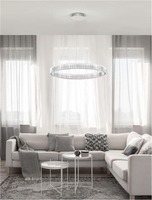 Kruhová - NV 9333067 Závěsné svítidlo AURELIA chromovaný kov a křišťál LED 47W 230V 3500K IP20 stmívatelné - NOVA LUCE