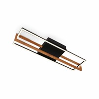 Hranatá - BRILO 3777015 LED stropní svítidlo, 73,5 cm, 22W, 2200lm černá - BRILONER