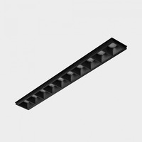 Hranatá - KHL K51300.03.TR.BK-BK.45.ST.9.30 NSES bezrámečkové zapuštěné svítidlo 270x35 mm černá 20 W CRI 90 3000K Non-Dimm - KOHL-Lighting