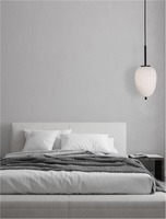 Koule - NV 9624076 Závěsné svítidlo LATO černý kov a opálové sklo E14 1x5W 230V IP20 bez žárovky - NOVA LUCE